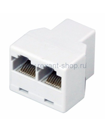 Двойник компьютерный UTP RJ-45(8P8C) (гнездо - 2 гнезда) REXANT (03-0103): Кабельный соединитель во Владимире