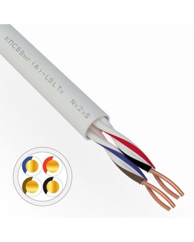 КПСВВнг(А)-LSLTx 2х2х0,5 REXANT (01-4875). Кабель для систем передачи данных пониженной пожароопасности c низким дымо- и газовыделением, с низкой токсичностью продуктов горения. Rexant во Владимире