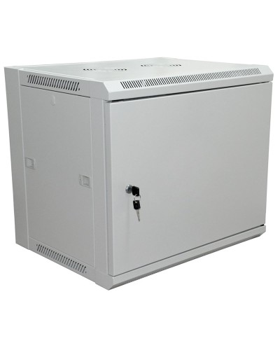 Шкаф телекоммуникационный 19 настенный 6U 600×450×370 мм (ШxГxВ) - передняя дверь металл, боковые стенки съемные (разобранный), RAL 7035 (04-2210). Шкаф телекоммуникационный 19 настенный 6U. Rexant во Владимире