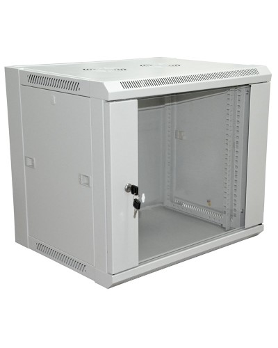 Шкаф телекоммуникационный 19 настенный 6U 600×450×370 мм (ШxГxВ) - передняя дверь стекло, боковые стенки съемные (разобранный), RAL 7035 (04-2200). Шкаф телекоммуникационный 19 настенный 6U. Rexant во Владимире