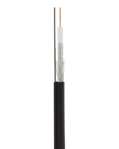 RG-11U, 75 Ом, CCS/Al/Al 83% + ТРОС*1 (бухта 305 м), черный OUTDOOR (01-3021). Кабель коаксиальный радиочастотный. Rexant во Владимире