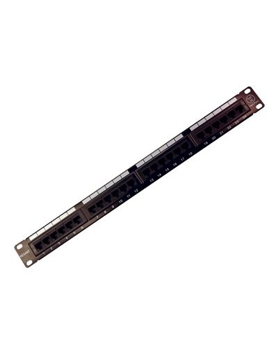 Коммутационная панель, 19", 1U, 24 порта RJ-45, категория 5e, UTP неэкранированная, черная Rexant (04-0021): Патч-панель 19" во Владимире