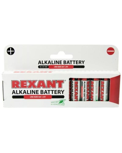 Алкалиновая батарейка AA/LR6 1,5 V 12 шт. REXANT (30-1026). Элемент питания. Rexant во Владимире
