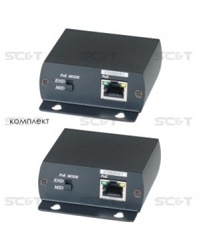 IP01P. Удлинитель Ethernet с PoE. SC&T во Владимире