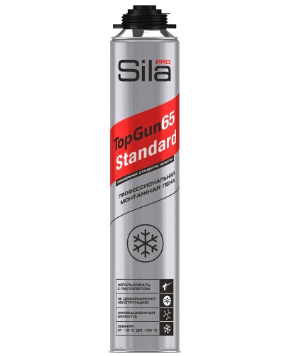 Пена монтажная Sila Pro TopGun 65 STANDARD winter, 850 мл. Пена монтажная профессиональная. Sila во Владимире
