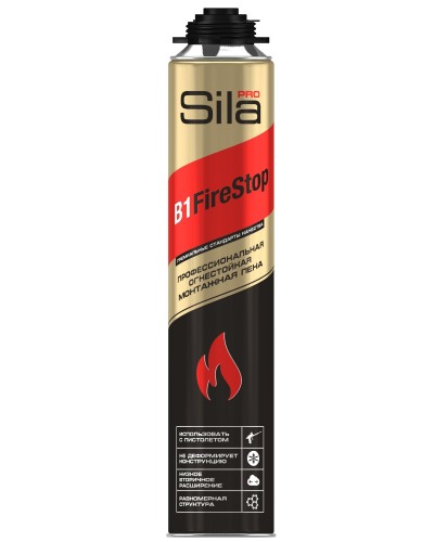 Пена огнестойкая Sila Pro B1 Firestop, 750 мл: Пена монтажная профессиональная во Владимире