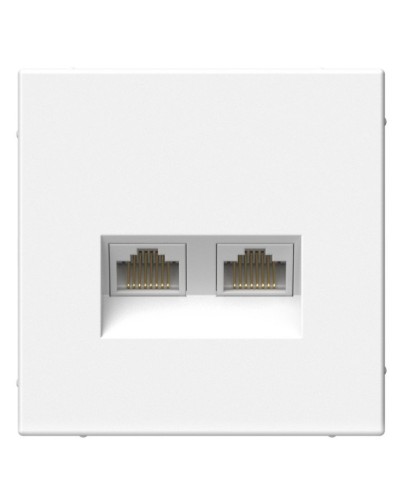 ArtGallery розетка двойная RJ45, кат. 6Е, скрытой установки, механизм, белый (GAL000188). Розетка компьютерная. Systeme Electric во Владимире