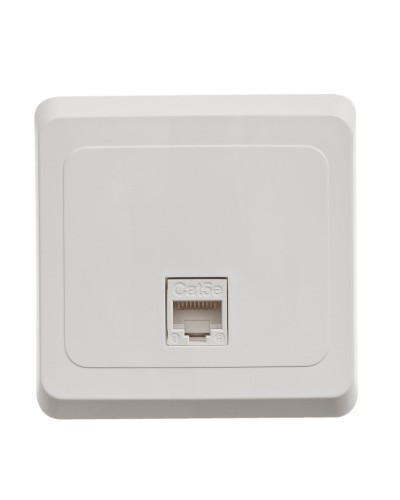 Этюд розетка RJ45, кат. 5Е, 1-местная, в сборе, скрытой установки, белый (KOMC-001B). Розетка компьютерная. Systeme Electric во Владимире