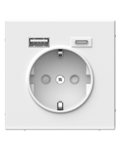 ArtGallery розетка 1-местная с USB тип-A+C, скрытой установки, механизм, белый (GAL000132). Розетка с USB. Systeme Electric во Владимире