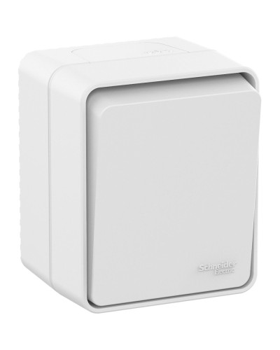 AtlasDesign PROFI54 выключатель 1-клавишный, открытой установки, белый (ATN540111). Выключатель. Systeme Electric во Владимире