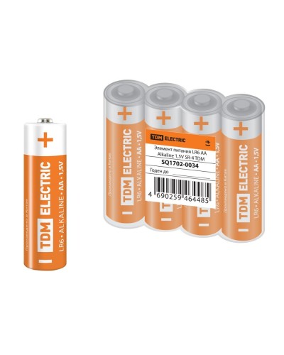 LR6 AA Alkaline 1,5V SR-4 TDM (SQ1702-0034). Элемент питания. TDM ЕLECTRIC во Владимире