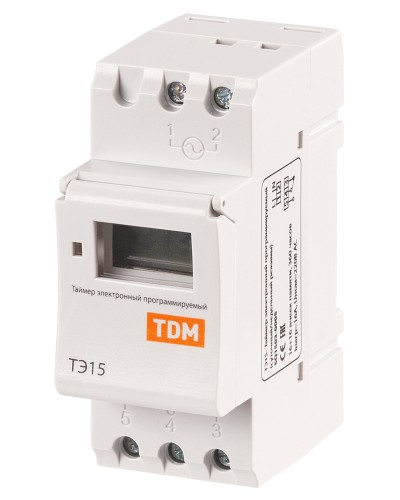 ТЭ15-1мин/7дн-16on/off-16А-DIN TDM (SQ1503-0005). Таймер электронный. TDM ЕLECTRIC во Владимире