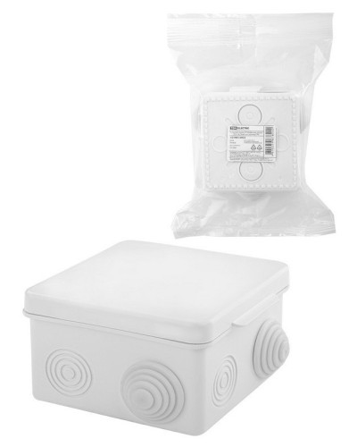 Коробка ОП 80х80х50мм, крышка, IP54, 7вх., белая (SQ1401-0922). Распаячная коробка. TDM ЕLECTRIC во Владимире