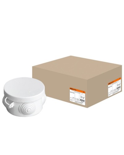 Коробка ОП D65х40мм, крышка, IP54, 4вх. (SQ1401-0501). Распаячная коробка. TDM ЕLECTRIC во Владимире