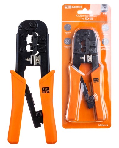 KO-9E обжим RJ-11, RJ-45 «МастерЭлектрик» TDM (SQ1001-0007). Клещи обжимные. TDM ЕLECTRIC во Владимире