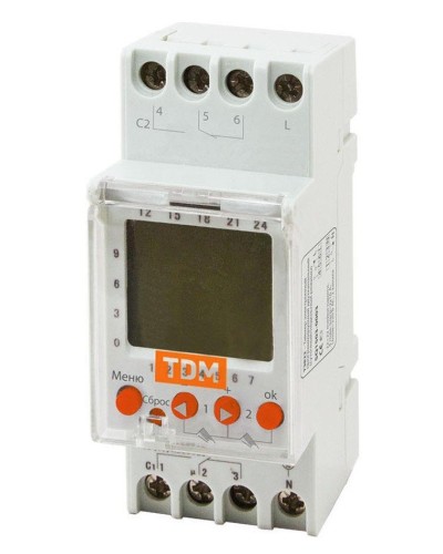 ТЭ822-2кан-1мин/7дн-44on/off-2х16А-DIN TDM (SQ1503-0003). Таймер электронный. TDM ЕLECTRIC во Владимире