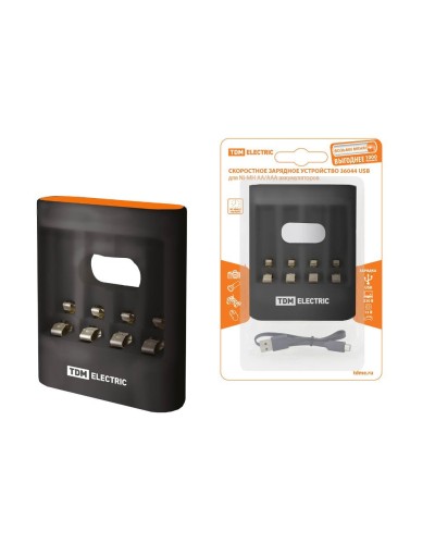 Зарядное устройство 36044 (3600mA 4слота АА/ААА 4 кан.USB) (SQ1702-0100). Зарядное устройство. TDM ЕLECTRIC во Владимире