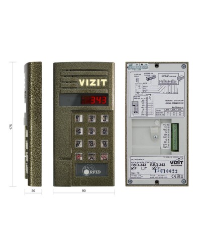 БВД-343FCPL. Вызывная панель цветная. VIZIT во Владимире