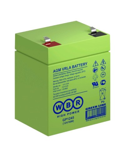 WBR GP1245 (12V16W). Аккумулятор герметичный свинцово-кислотный. WBR во Владимире
