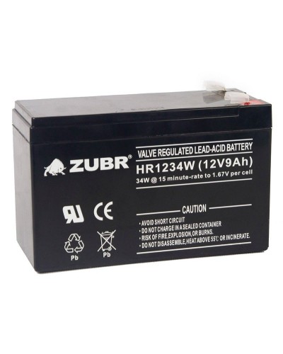 ZUBR HR 1234W (12V, 9Ah). Аккумулятор герметичный свинцово-кислотный. ZUBR во Владимире