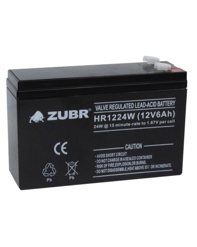 ZUBR HR 1224W (12V, 6Ah). Аккумулятор герметичный свинцово-кислотный. ZUBR во Владимире