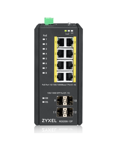 RGS200-12P-ZZ0101F. Промышленный L2 PoE+ коммутатор. ZYXEL во Владимире