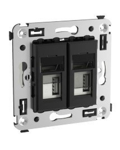 Розетка USB в стену Avanti черный квадрат (4402543). Розетка USB. ДКС во Владимире
