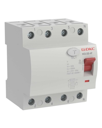 YON MAX MDL100 ВДТ, 4P, 30mA, 25A, АС (MDL100-4P2-25-AC). Автоматический выключатель дифференциальный (УЗО). ДКС во Владимире