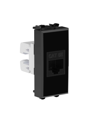 Розетка RJ-45, кат.5E, Avanti, 1 модуль, черный квадрат (4402661): Розетка компьютерная модульная во Владимире