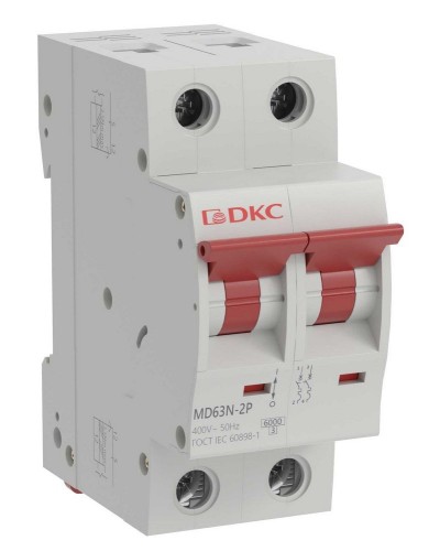 YON max MD63N 2P 50А 6кА C (MD63N-2PC50). Автоматический выключатель. ДКС во Владимире