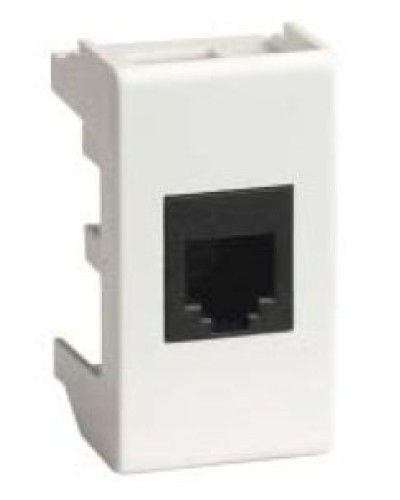 Розетка RJ-45 Viva 1 модуль белая (45048): Розетка компьютерная экранированная с одним разъёмом во Владимире