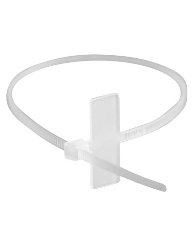 Хомут 2,5x100 белый (100шт) (252100SR-M): Хомут маркировочный, горизонтальная табличка под замком 24,5x7,8 во Владимире
