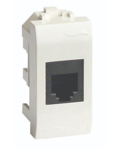 Розетка RJ-45 Brava 1 модуль слоновая кость (75457S): Розетка компьютерная с одним разъёмом во Владимире