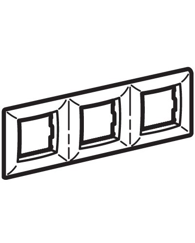 Рамка на 2+2+2 модуля (трехместная), белая (75013W): Рамка трехместная, Brava во Владимире
