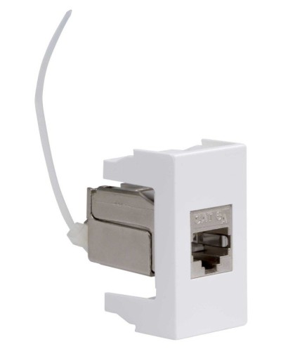 Розетка RJ-45 Viva 1 модуль кат.6A белая (45078). Розетка компьютерная экранированная с одним разъёмом. ДКС во Владимире