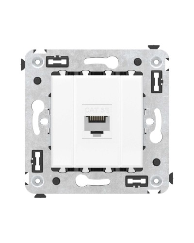 Розетка RJ-45 в стену, кат.5E, Avanti, одинарная, белое облако (4400663). Розетка компьютерная. ДКС во Владимире
