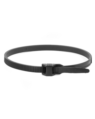 Хомут 9х300 P6.6 черный (100шт) (26502SR). Хомут с плоским замком. ДКС во Владимире