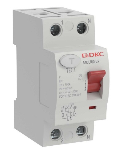 YON MAX MDL100 ВДТ, 2P, 10mA, 25A, АС (MDL100-2P1-25-AC). Автоматический выключатель дифференциальный (УЗО). ДКС во Владимире