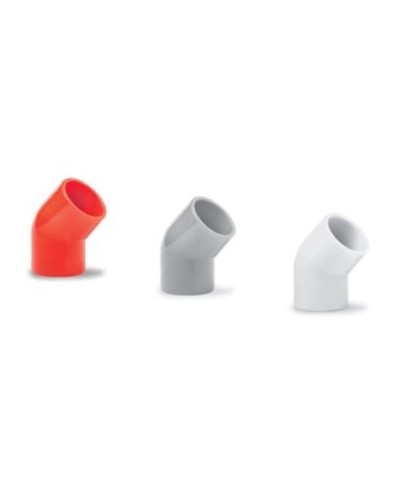 Ecoplast поворот 45гр., для аспирационной системы D25, АБС, серый (10 шт) (49225-10GR). Поворот для аспирационной системы. Экопласт во Владимире