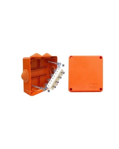 Коробка JBS100 100х100х55, 6 вых., 3P (0,15…4мм²) (43107HF): Коробка монтажная, огнестойкая, без галогена во Владимире