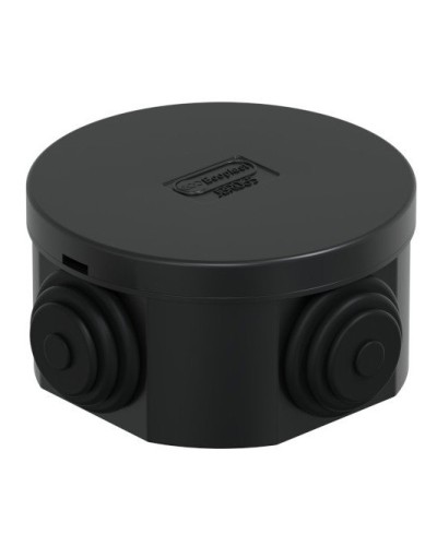 Коробка JBR065 D=65х35, 4 вых., IP44, черная (44004BL-1). Коробка монтажная. Экопласт во Владимире
