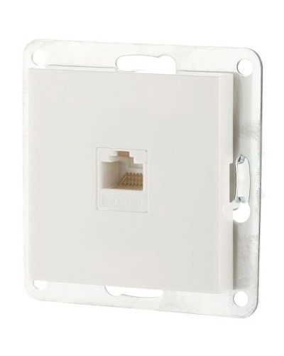 Розетка RJ-45 кат.5е с накладкой, белый LK80 (846104-1). Розетка компьютерная. Экопласт во Владимире