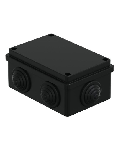Коробка JBS120 120х80х50, 6 вых., IP55, черная (44008BL-1). Коробка монтажная. Экопласт во Владимире