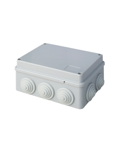 Коробка JBS150 150х110х70, 10 вых., 8P (0,15...2,5мм²) серая (43019HF-GR). Коробка монтажная, огнестойкая, без галогена. Экопласт во Владимире