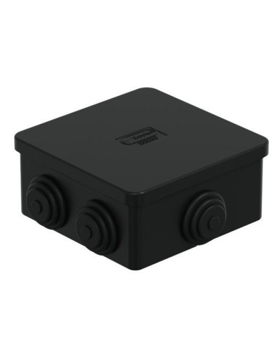 Коробка JBS080 85х85х40, 6 вых, IP44, черная (44006BL-1). Коробка монтажная. Экопласт во Владимире