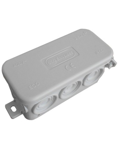 Коробка JBL090 90х42х40, 10вых., 4P (0,15…2,5мм²) серая (43154HF-GR). Коробка монтажная, огнестойкая, без галогена. Экопласт во Владимире