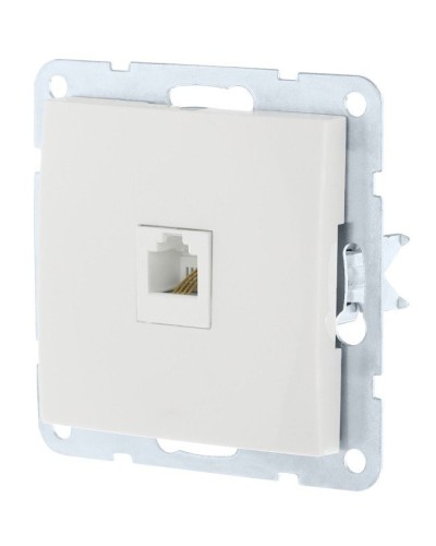 Розетка RJ-45 кат. 5е с накладкой, белый LK60 (866104-1). Розетка компьютерная. Экопласт во Владимире