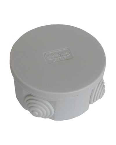 Коробка JBR080 D=80х40, 4 вых. IP44, серая (44005HF). Коробка монтажная, без галогена. Экопласт во Владимире