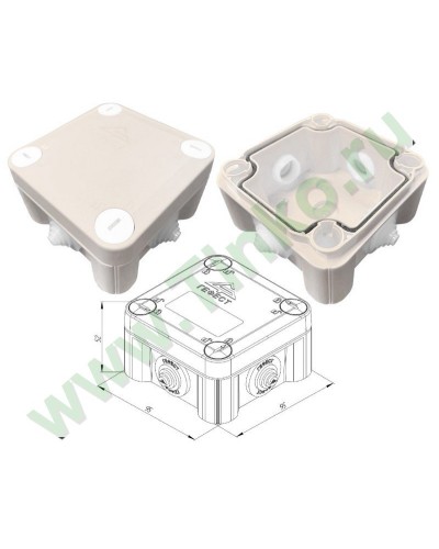 КМ-1010(П)-IP55. Коробка монтажная. Гефест во Владимире