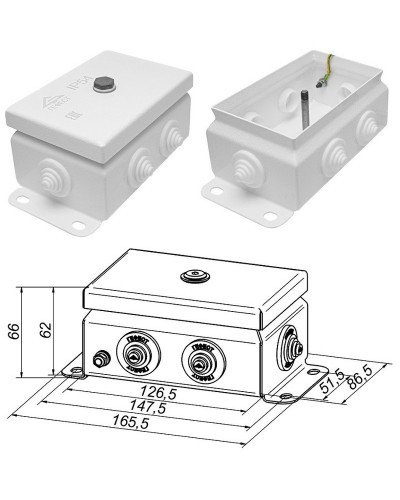 КМ IP55-0812 (без DIN рейки). Коробка монтажная электротехническая. Гефест во Владимире